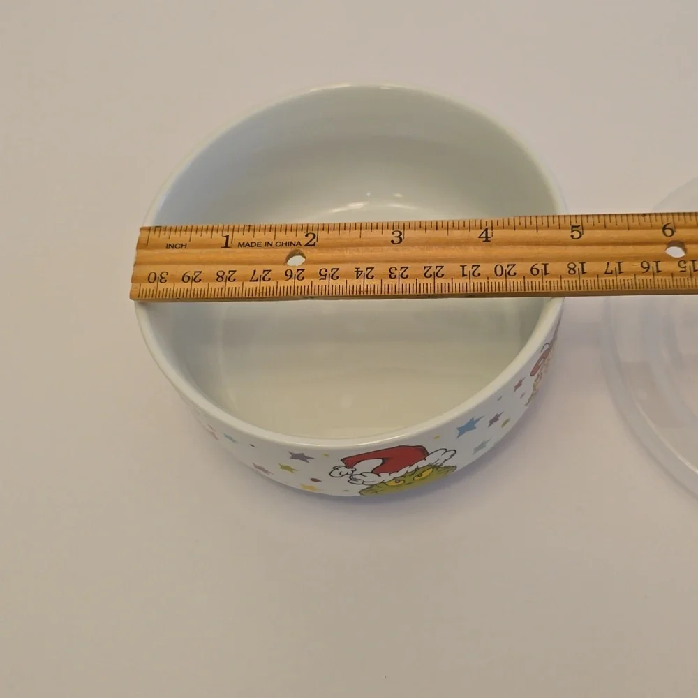 NWOT Dr. Seuss The Grinch Ceramic Food Container with Lid Christmas Holiday
